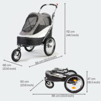 dimensions innopet sporty dog trailer deluxe