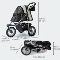 Dimensions InnoPet Comfort EFA Eco Noir Argent