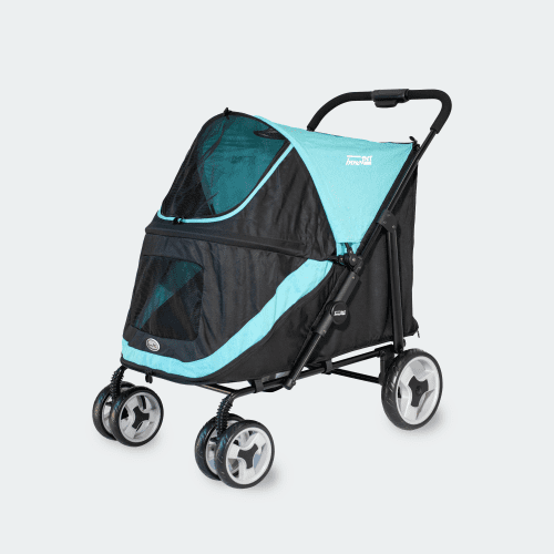 Photo produit de l'InnoPet Mamut Heavy Dog Trailer Ocean Blue, vue de trois quarts