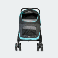 Photo produit de l'InnoPet Mamut Heavy Dog Trailer Ocean Blue, maille avant ouverte
