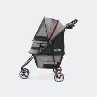poussette pour chien innopet avenue shiny grey, côté