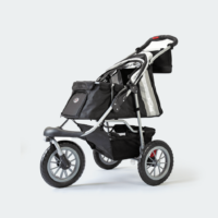 poussette pour chien innopet comfort efa, trois quarts avant entièrement ouvert