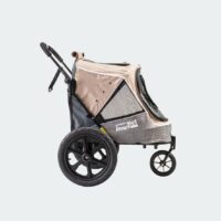 poussette et remorque vélo pour chien innopet sporty evolution latte, côté