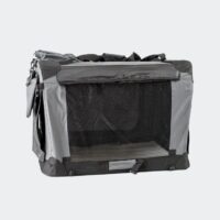 cage de voyage et sac de transport innopet tout-en-un grise, avant