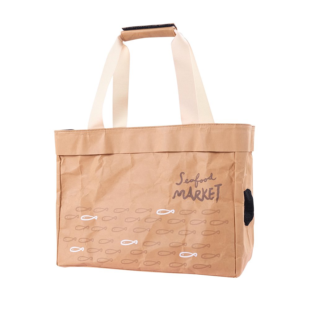 Le sac Ibiyaya Kraft Pa Purr est un sac pour chats qui ressemble à un sac en papier