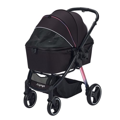 Ibiyaya Retro Luxe, poussette pour animaux noire