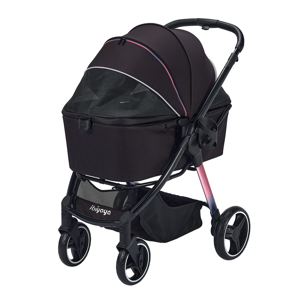 Ibiyaya Retro Luxe, poussette pour chien noire