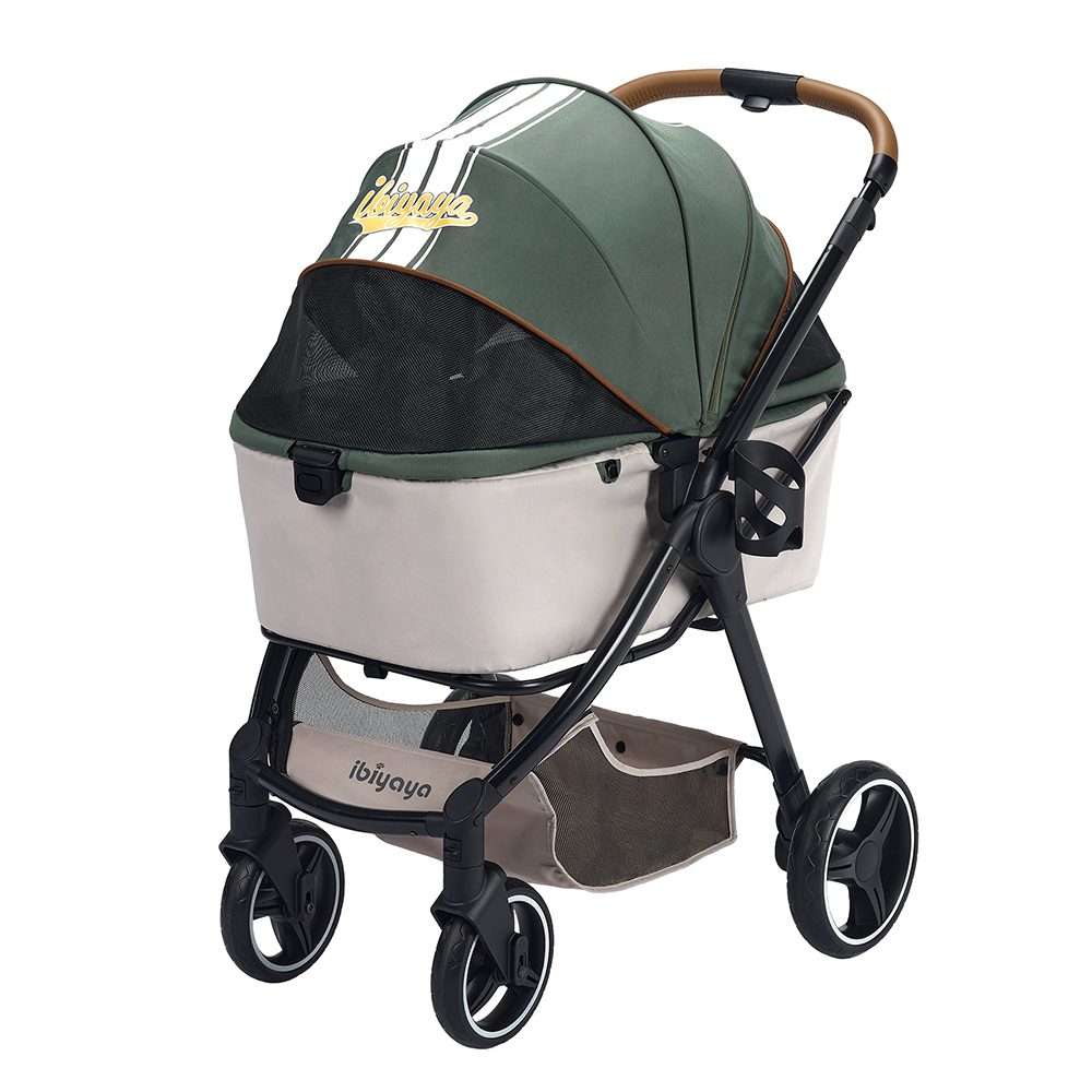 Ibiyaya Retro Luxe, poussette pour chien verte
