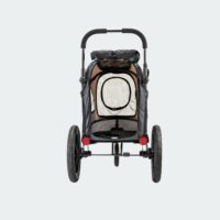 InnoPet Sporty Evolution, combinaison remorque vélo et poussette pour chien avec réflecteurs, ouverture arrière et frein de stationnement, beige