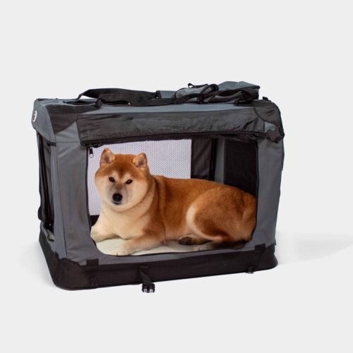Cage de voyage pliable pour chiens. Parfaite comme cage de voyage pour petits et moyens chiens