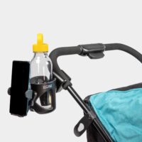 Porte-téléphone et porte-gobelet pour poussette pour chien