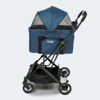 Poussette bleue InnoPet 2-en-1 Compact pour chats