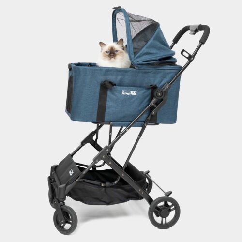 Poussette InnoPet 2-en-1 Compact pour chats et petits chiens avec cabine amovible