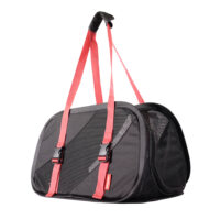 Ibiyaya Flying Pal sac de voyage pliable – sac de transport homologué avion pour chats et petits chiens, rouge noir