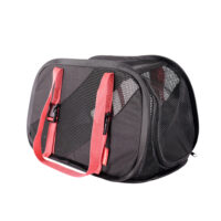 Ibiyaya Flying Pal sac de voyage pliable – sac de transport homologué avion pour chats et petits chiens, rouge noir