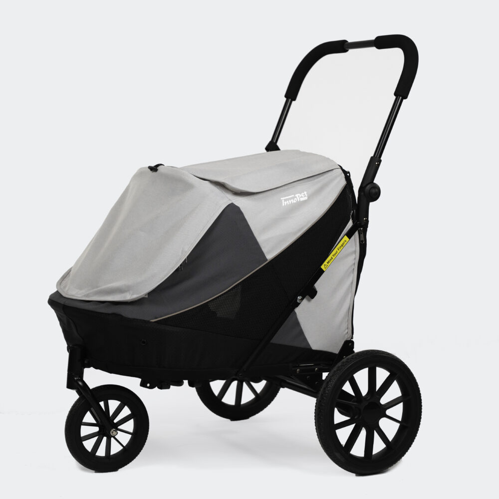 InnoPet Noah, remorque vélo pour petits chiens, gris Pebble & Stone