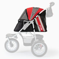 Housse Innopet Comfort pour poussette pour chien rouge noir