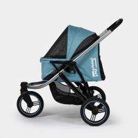 Poussette pour chien tout-terrain Premium Comfort bleu clair